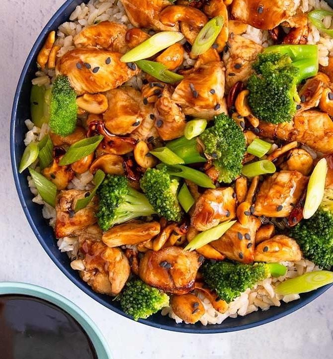 Teriyaki Cashew Chicken Bowl
