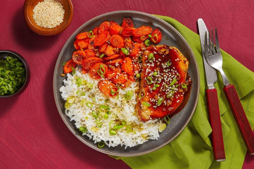 Teriyaki One Pan Pork Chops with Rice