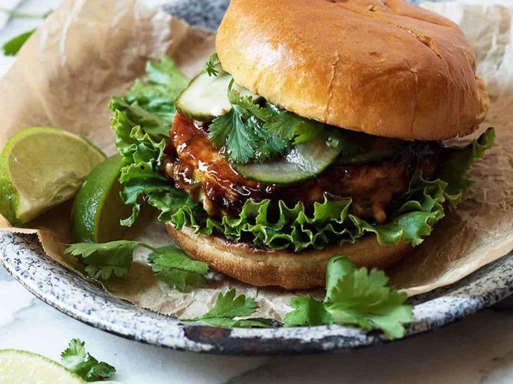Teriyaki Salmon Sliders with Pickled Cucumbers
