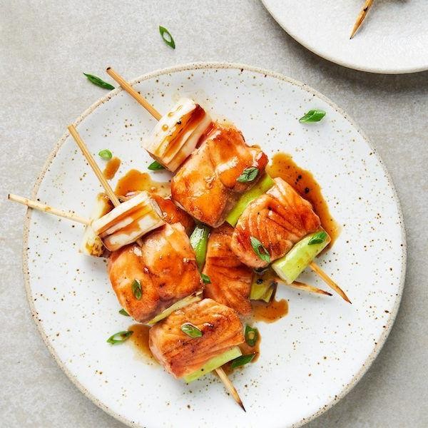 Teriyaki Salmon Spedini Skewers