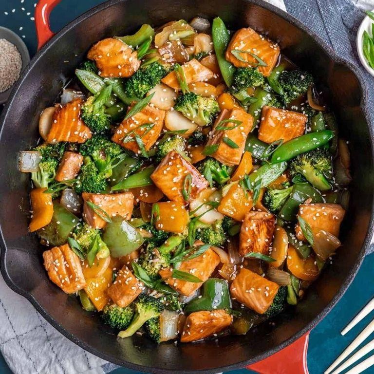 Teriyaki Salmon Stir Fry