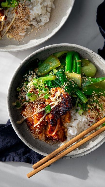 Teriyaki Salmon with Coconut Rice