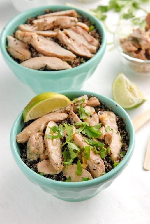 Thai Basil Chicken Quinoa Bowl