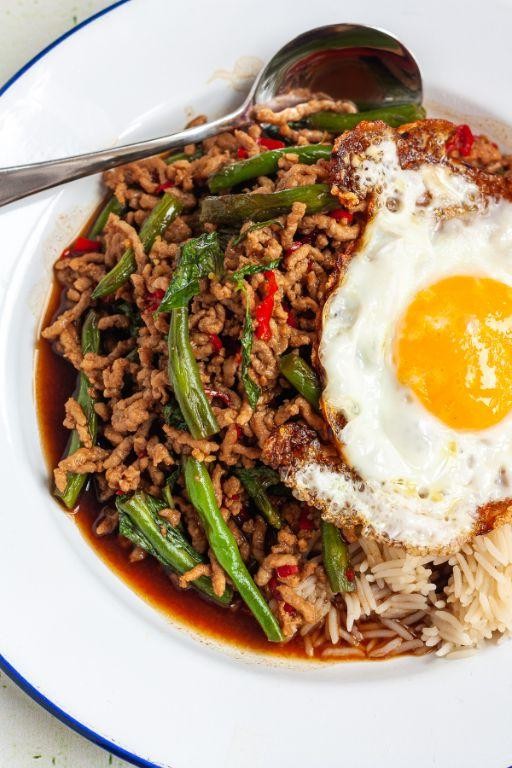 Thai Basil Pork Stir-Fry Noodles