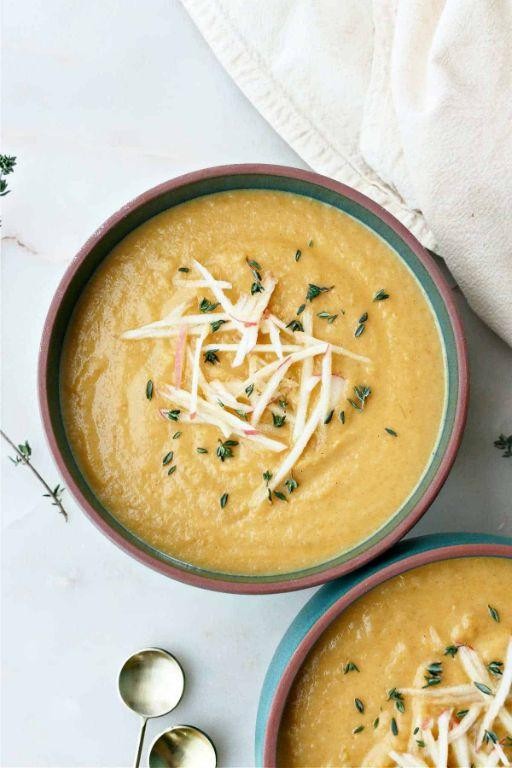 Thyme-Infused Turnip and Carrot Soup