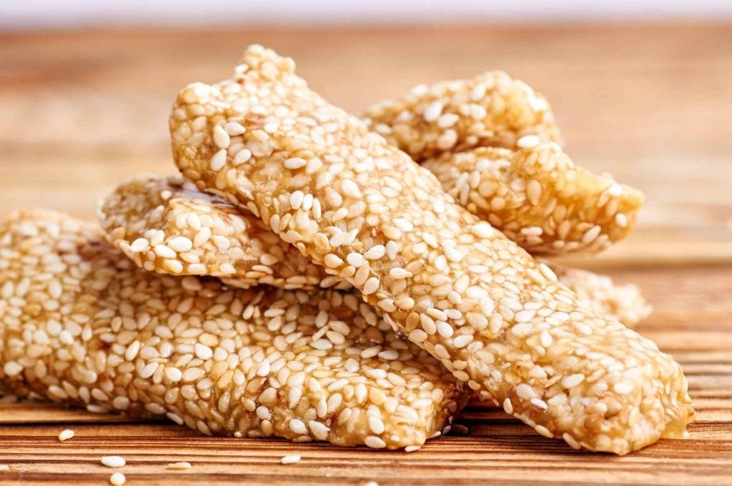 Toasted Sesame Sea Foam Bars