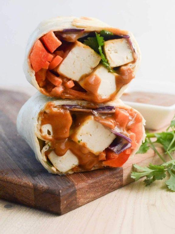 Tofu and Peanut Butter Protein Wrap