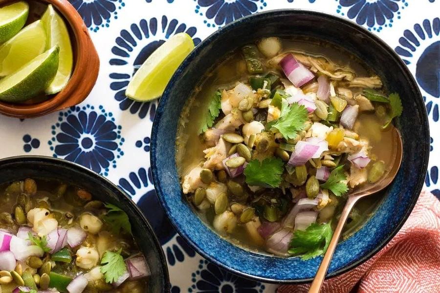 Tomatillo and Chicken Pozole