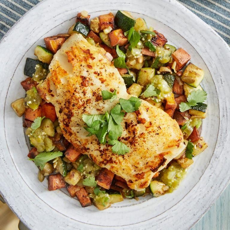 Tomatillo and Potato Hash