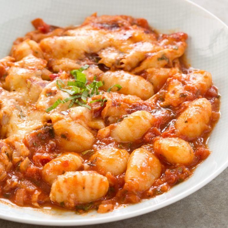 Tomato Basil Baked Gnocchi