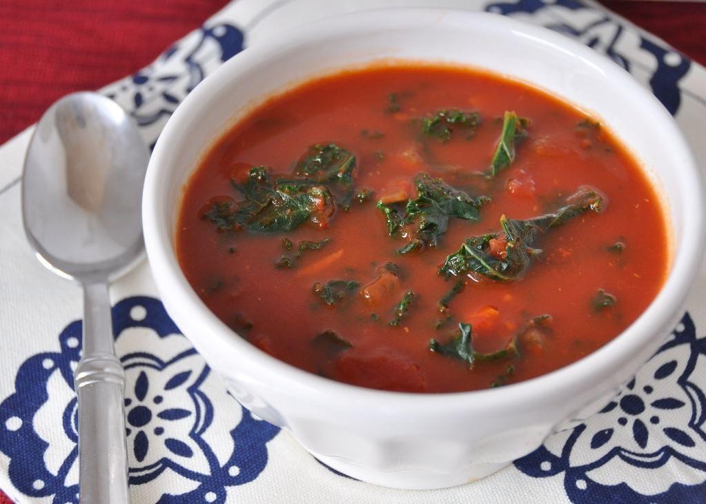 Tomato Basil Kale Soup