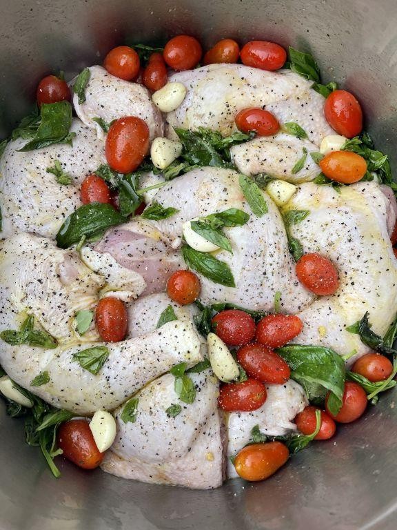 Tomato Basil Saucy Chicken Drumsticks