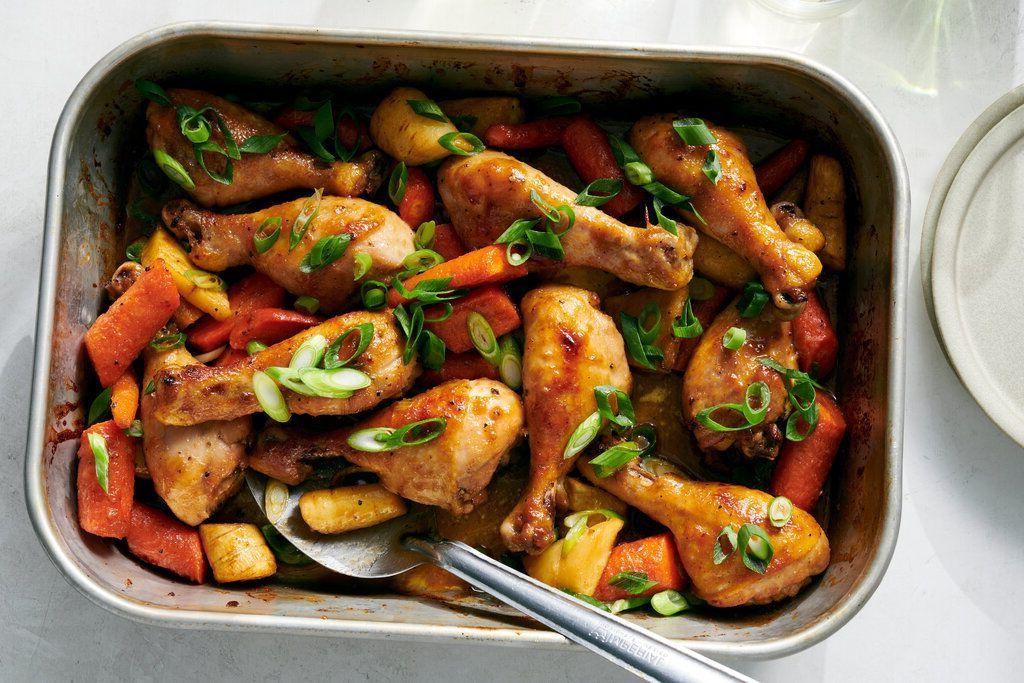 Tomato Ginger Glazed Chicken Drumsticks