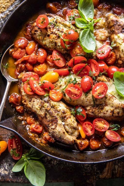Tomato and Basil Stuffed Chicken Breast
