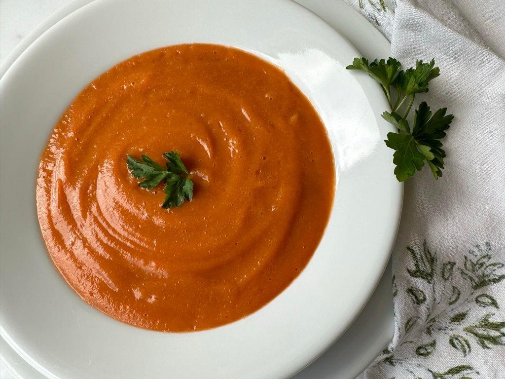 Tomato and Carrot Vita Mix Soup with Ginger