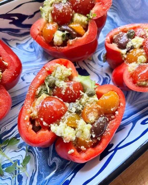 Tomato and Feta Stuffed Peppers