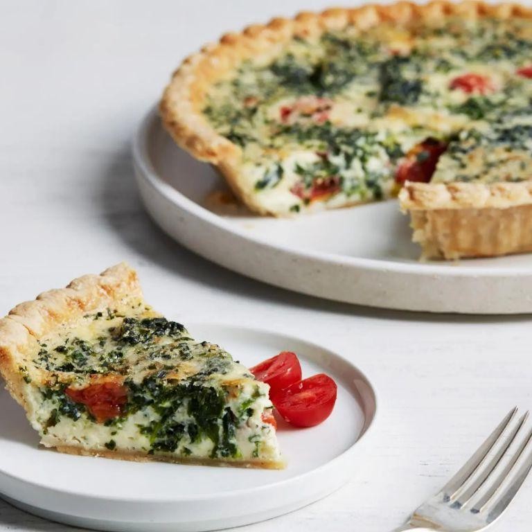 Tomato and Spinach Quiche