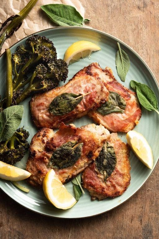 Traditional Veal Saltimbocca with Sage and Prosciutto