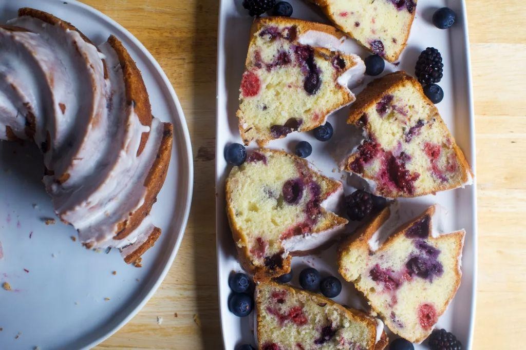 Triple Berry Cream Cheese Bundt Cake