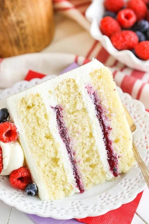 Triple Berry Mascarpone Layer Cake