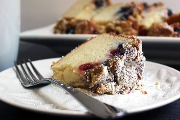 Triple Berry Sour Cream Cake