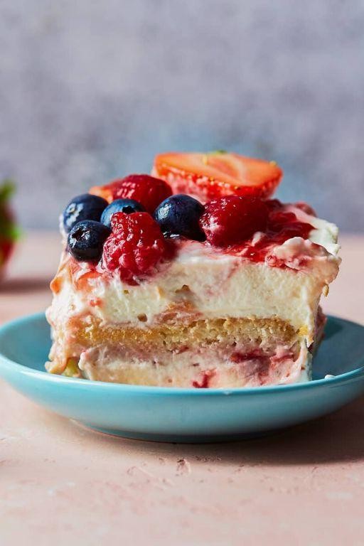Triple Berry Tiramisu Cake