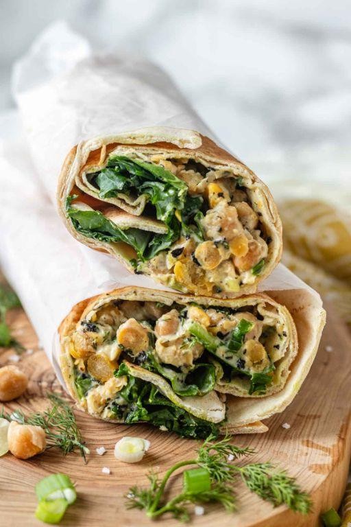Tuna and Chickpea Wraps