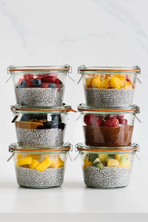 Tupperware-friendly chia pudding