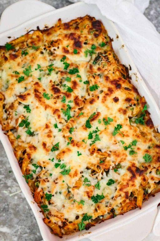 Turkey and Spinach Alfredo Casserole