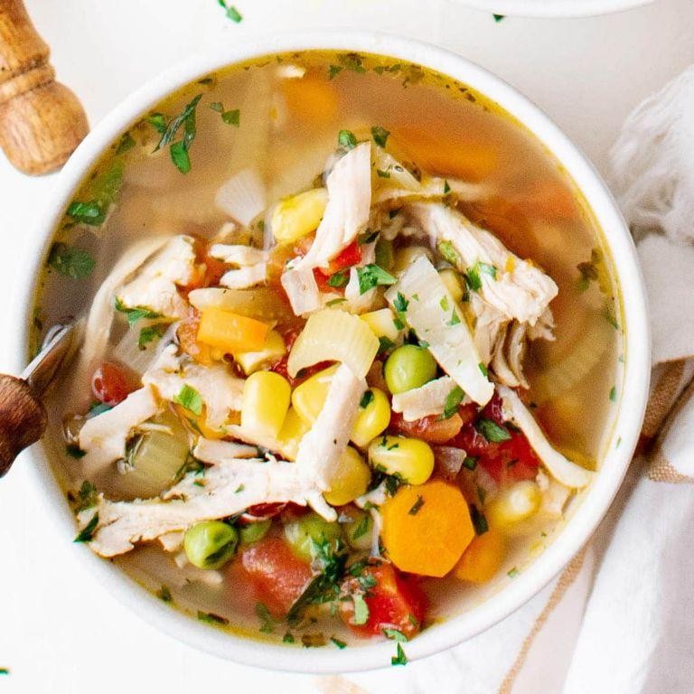 Turkey and Vegetable Soup with Herbs