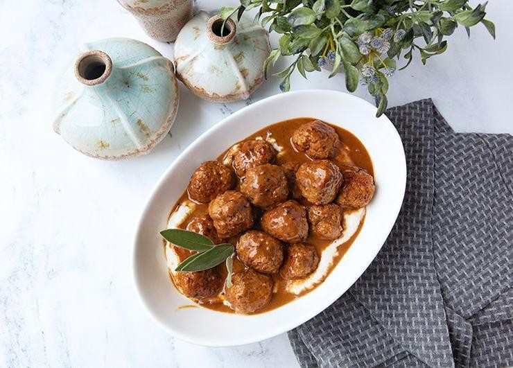 Veal Marsala Meatballs in Marsala Tomato Sauce