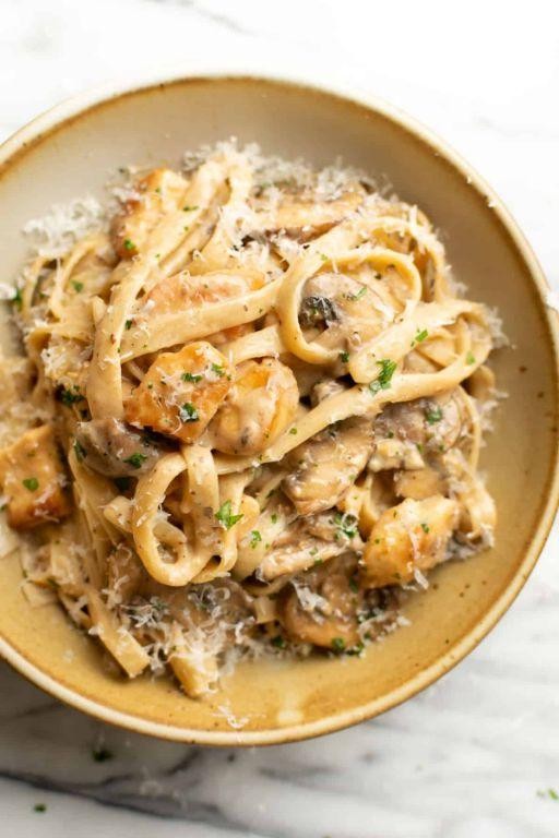 Veal Marsala Pasta with Creamy Alfredo Sauce