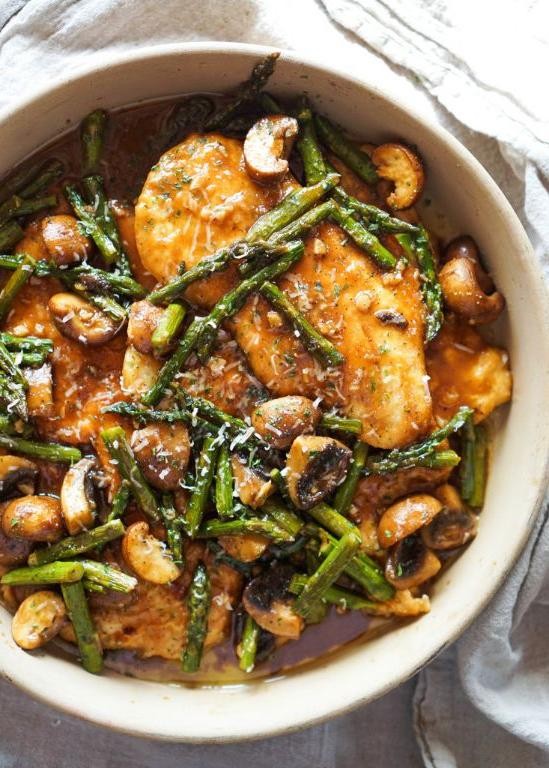 Veal Marsala and Asparagus Stir-Fry