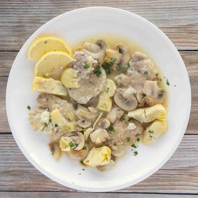Veal Piccata with White Truffle Oil