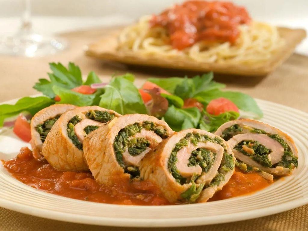 Veal Saltimbocca Rolls with Spinach and Mozzarella