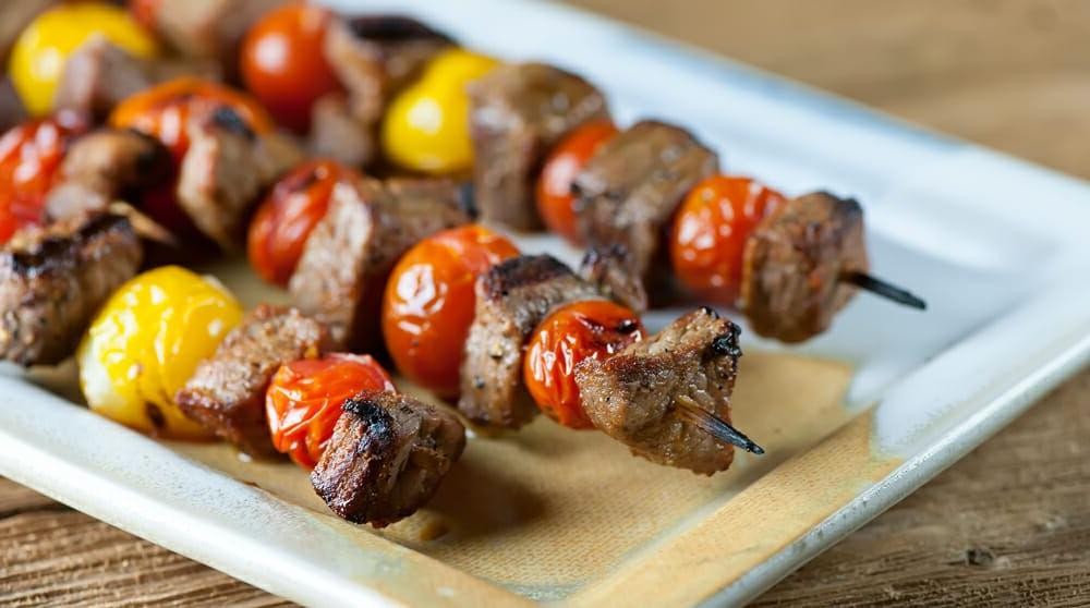 Veal Saltimbocca Skewers with Cherry Tomatoes