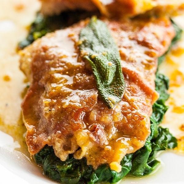 Veal Saltimbocca alla Romana with White Wine Sauce