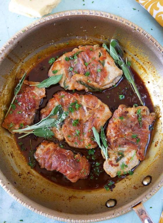 Veal Saltimbocca with Marsala Wine Reduction
