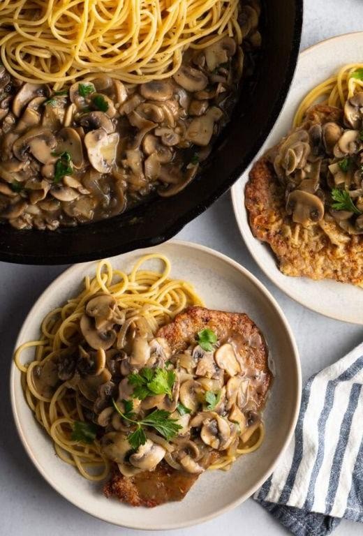 Veal Scallopini with Truffle Cream Sauce