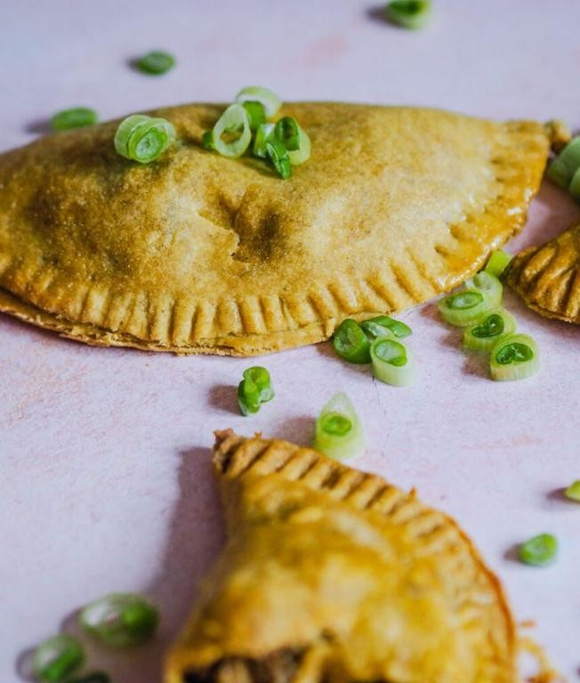 Vegan Jamaican Patty with Jackfruit Filling