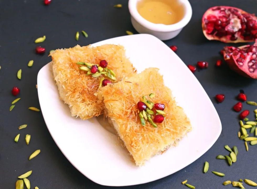 Vegan Knafeh with Coconut Cream and Agave