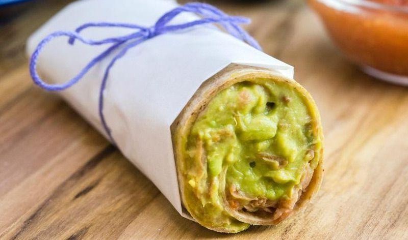 Vegan Pinto Bean and Avocado Burrito