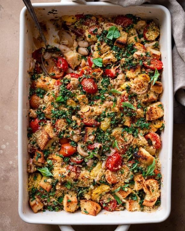 Vegan White Bean and Tomato Casserole