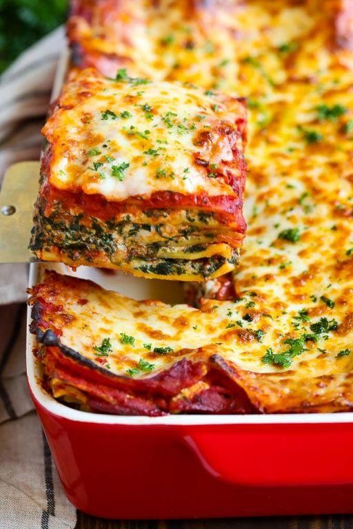 Vegetable Spinach Lasagna Casserole