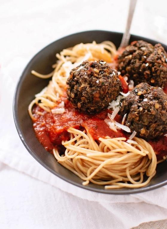 Vegetarian Lentil Meatballs with Mushroom Gravy