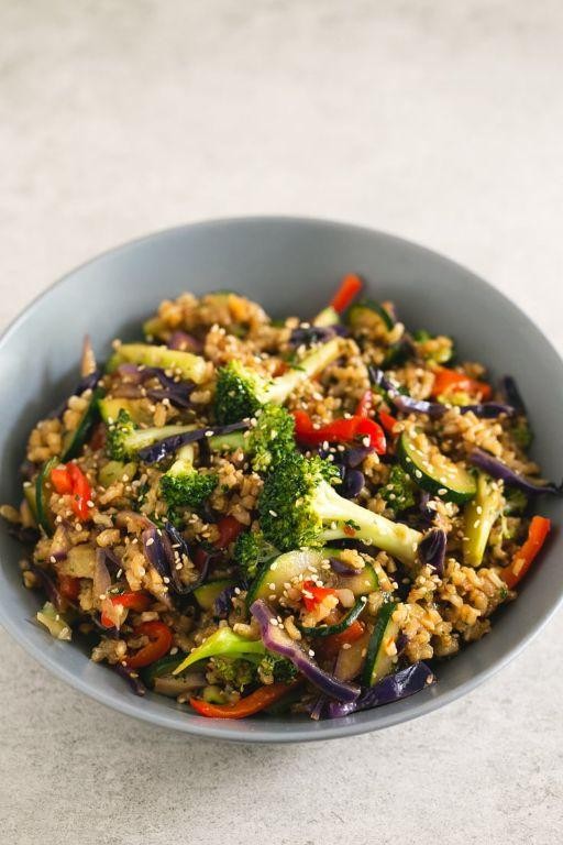 Vegetarian Stir-Fry with Brown Rice