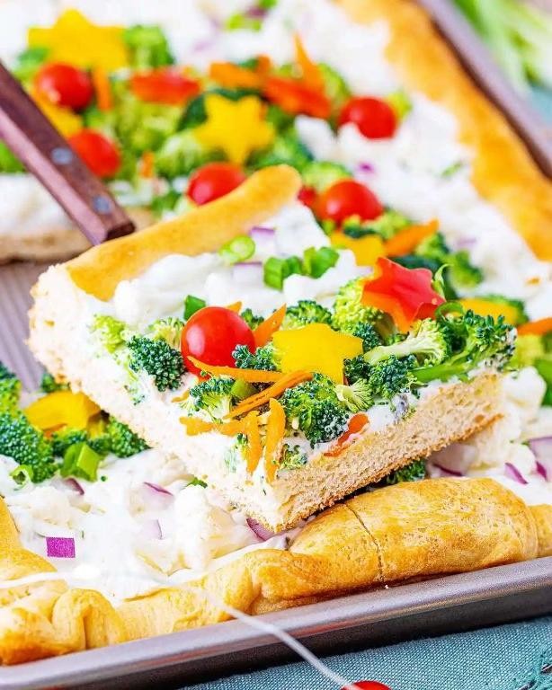 Veggie Supreme Crescent Roll Pizza