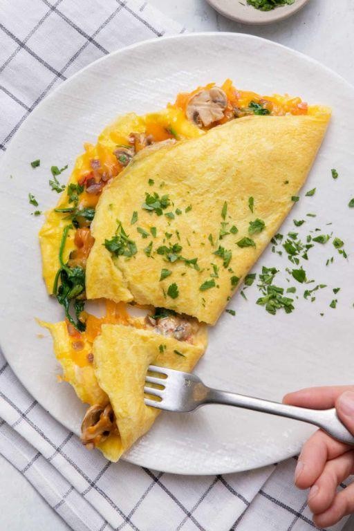 Veggie-loaded Cheese Omelette