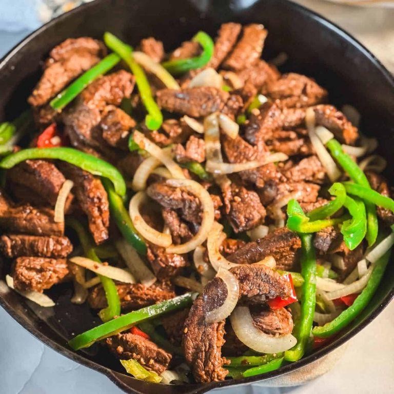 Venison Round Steak Fajitas with Lime Crema
