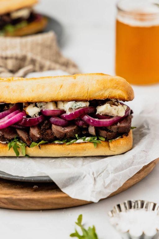 Venison Round Steak Sandwich with Horseradish Mayo